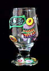 Casino Cards & Chips Design - Hand Painted - High Ball - All Purpose Glass - 10.5 oz.casino 