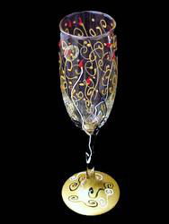 Celebration Design - Hand Painted - Flute - 6 oz.celebration 