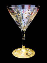 Celebration Design - Hand Painted - Grande Martini - 10 oz.celebration 