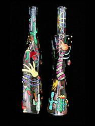 Chilies & Kokopelli Design - Hand Painted - All Purpose 16 oz. and V Bottles with pour spoutschilies 