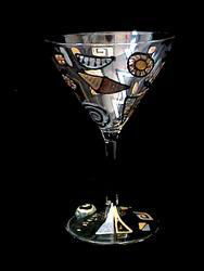 Dad Design - Hand Painted - Martini - 7.5 oz.dad 