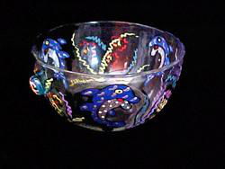 Dazzling Dolphin Design - Hand Painted - Serving Bowl - 6 inch diameterdazzling 