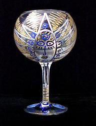 Egyptian Princess Design - Hand Painted - Goblet - 12.5 oz.egyptian 