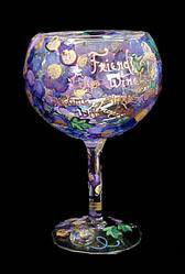 Friends like Wine... Design - Hand Painted - Goblet - 12.5 oz.friends 