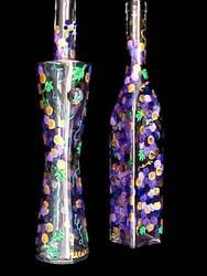 Grapes & Vines Design - Hand Painted - All Purpose 16 oz. and V Bottles with pour spoutsgrapes 