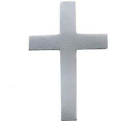 14K White Gold Cross Lapel Pinwhite 