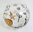 Musical Stars Design - Hand Painted - 19 oz. Bubble Ball with candle
