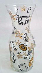 Musical Stars Design - Hand Painted - Carafe - 1 Litermusical 