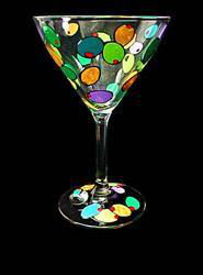 Outrageous Olives Design - Hand Painted - Martini - 7.5 oz.outrageous 