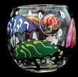 Raindrops & Rainbows Design - Hand Painted - 5 oz. Votive with candle
