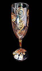 Renaissance Groom Design - Hand Painted - Flute - 6 oz.renaissance 