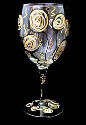 Royal Balloons Design - Hand Painted - Grande Wine - 16 oz..hand 