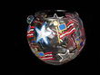 Stars & Stripes Design - Hand Painted - 19 oz. Bubble Ball with candle