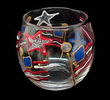 Stars & Stripes Design - Hand Painted - 5 oz. Votive with candle