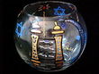 Torah & Candles Design - Hand Painted - 19 oz. Bubble Ball with candle
