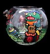 Totem Poles Design - Hand Painted - 5 oz. Votive with candle