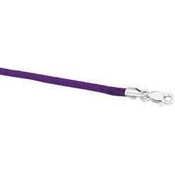 Sterling Silver Purple Satin Cord With Lobster Clasps - 16.00 inchessterling 