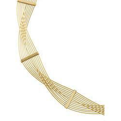 14K Yellow Gold 12 Strand Wire Necklaceyellow 