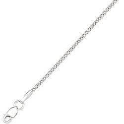 14K White Gold Popcorn Chain - 16 incheswhite 