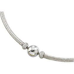 14K White Gold & Diamond Chain - 17 incheswhite 