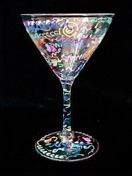 Under the Sea Design - Hand Painted - Grande Martini - 10 oz.sea 