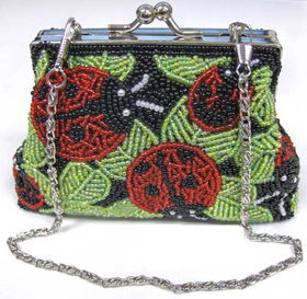 Fully Beaded Purse - Lady Bugfully 