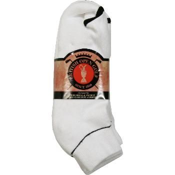 Men's British Open White Ankle Socks Case Pack 12