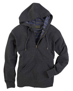 10 oz. French Terry Full-Zip Hood with Inside Stripe