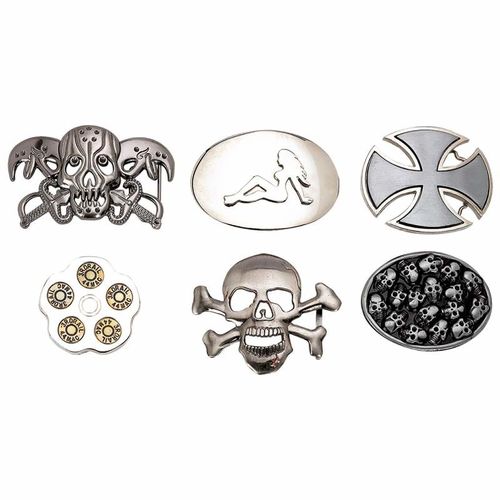 6PC SET ASSORTED BELT BUCKLES