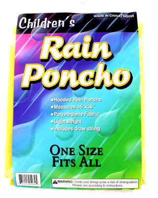 Children's Rain Pancho Case Pack 24