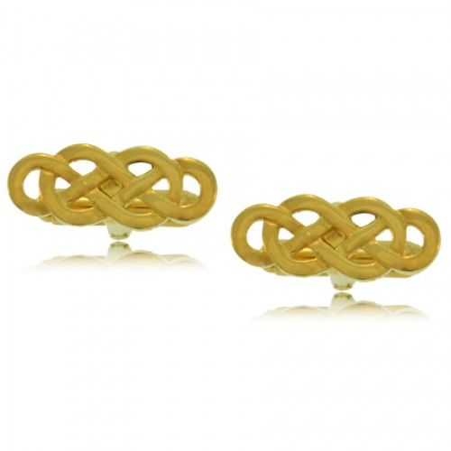 Celtic Cuff Link Mens Gold Plated Celtic Knot Design