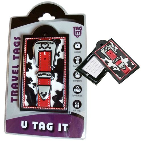 Cow Belt Buckle Tag Case Pack 12