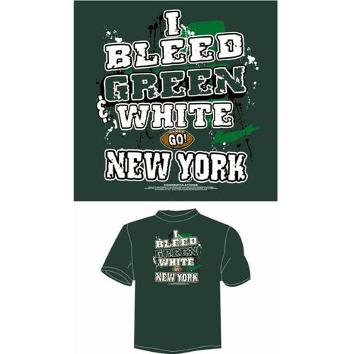 I Bleed Green & White - GO New York!"" T-Shirt Case Pack 24