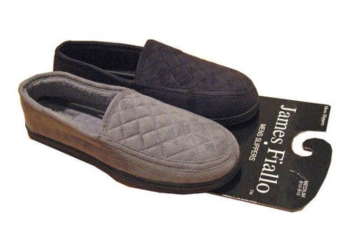 Men's Quilted Closed Back Slippers Case Pack 30