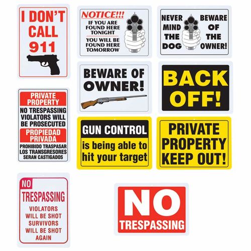 Diamond Plate&trade; 10pc Sign Set