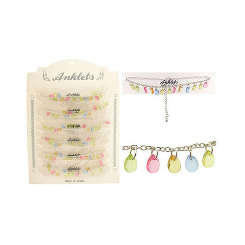 Anklets w/Faceted Teardrop Dangles Case Pack 60