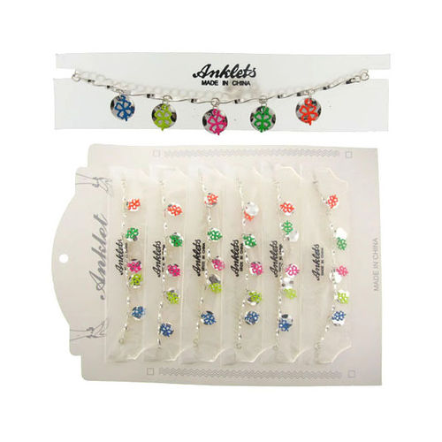 Anklets w/Four Leaf Clover Charms Case Pack 60