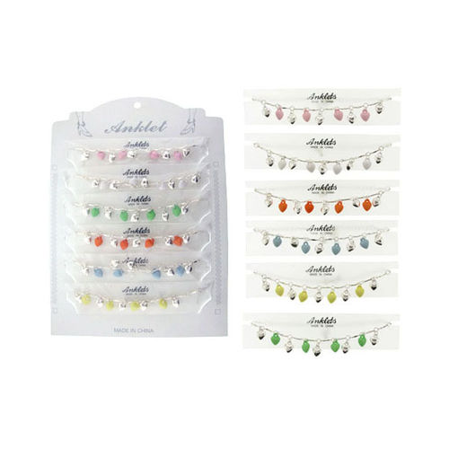 Anklets w/ Heart Charms Case Pack 60