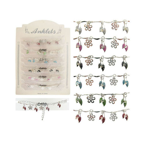 Anklets w/ Flower Charms Case Pack 60