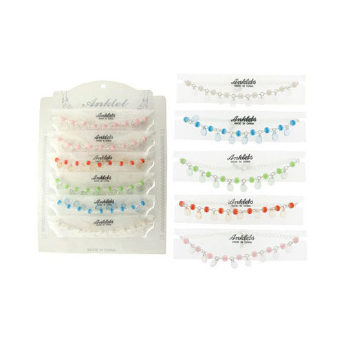 Anklets with Striped Beads Case Pack 60