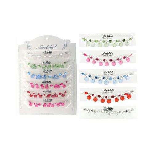 Anklets w/Bead Accents and Disc Dangles Case Pack 60