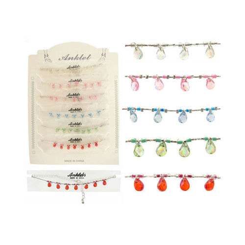 Anklet w/Teardrop Charms Case Pack 60