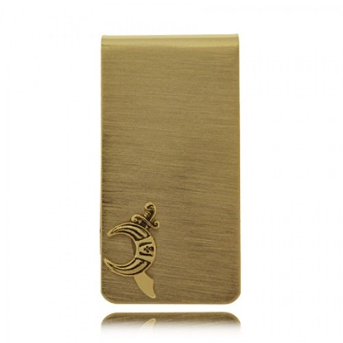 Shriner Money Clip W/ Signet in Gold Tone - Engravable