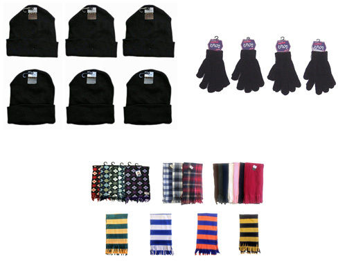 Winter Hats, Gloves, and Scarves Case Pack 180