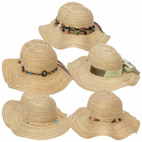 Casual Outfitters&trade; 10pc Assorted Ladies&apos; Floppy Sun Hat Set