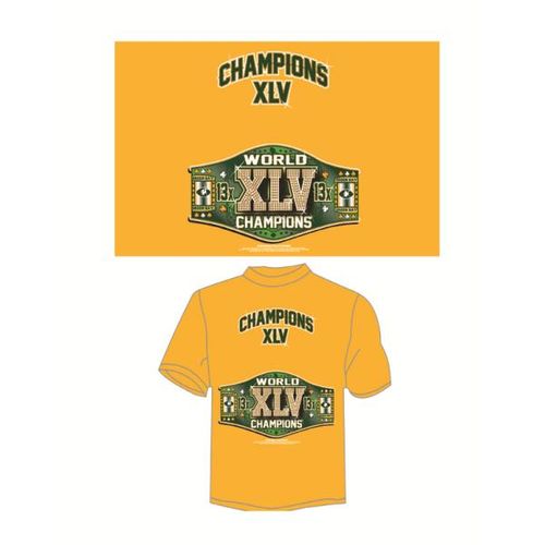 Green Bay Champions XLV Belt Gold T-Shirt Case Pack 12