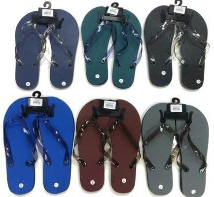 Men's Solid Colored Flip Flops Case Pack 72