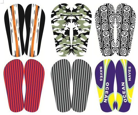 Men's Patterned Flip Flops Case Pack 72