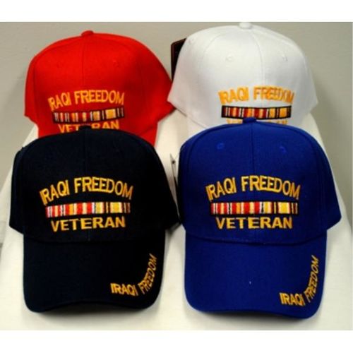 Adjustable Baseball Hat Caps Iraqi Freedom Veteran Case Pack 24