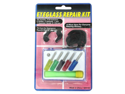 Eyeglass repair kit with case